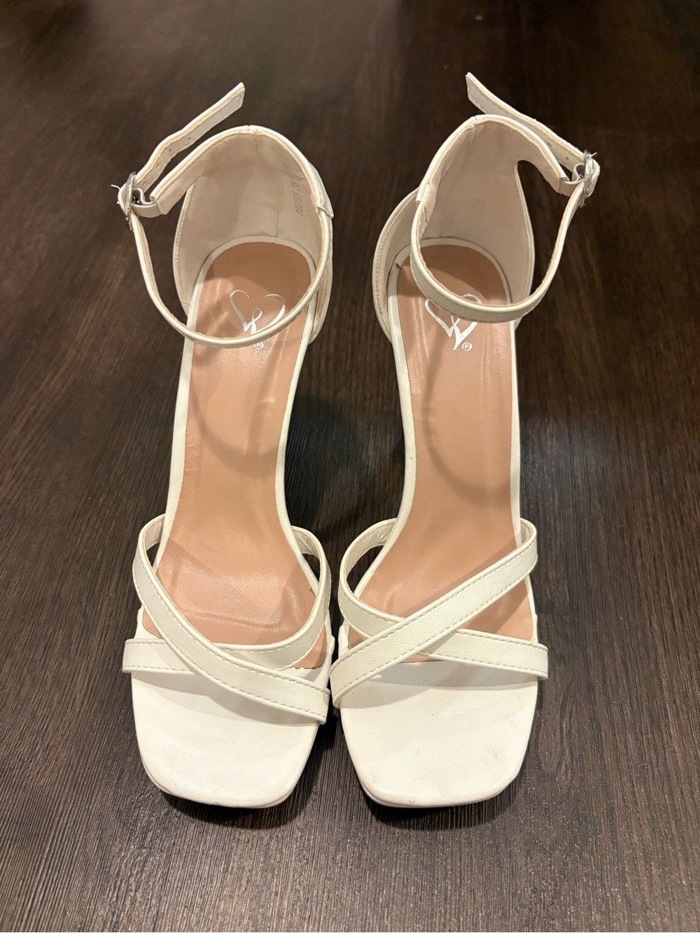 Windsor Cream Strappy Ankle Strap Heels